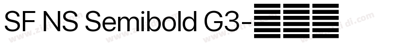 SF NS Semibold G3字体转换 SF NS Semibold G3字体转换